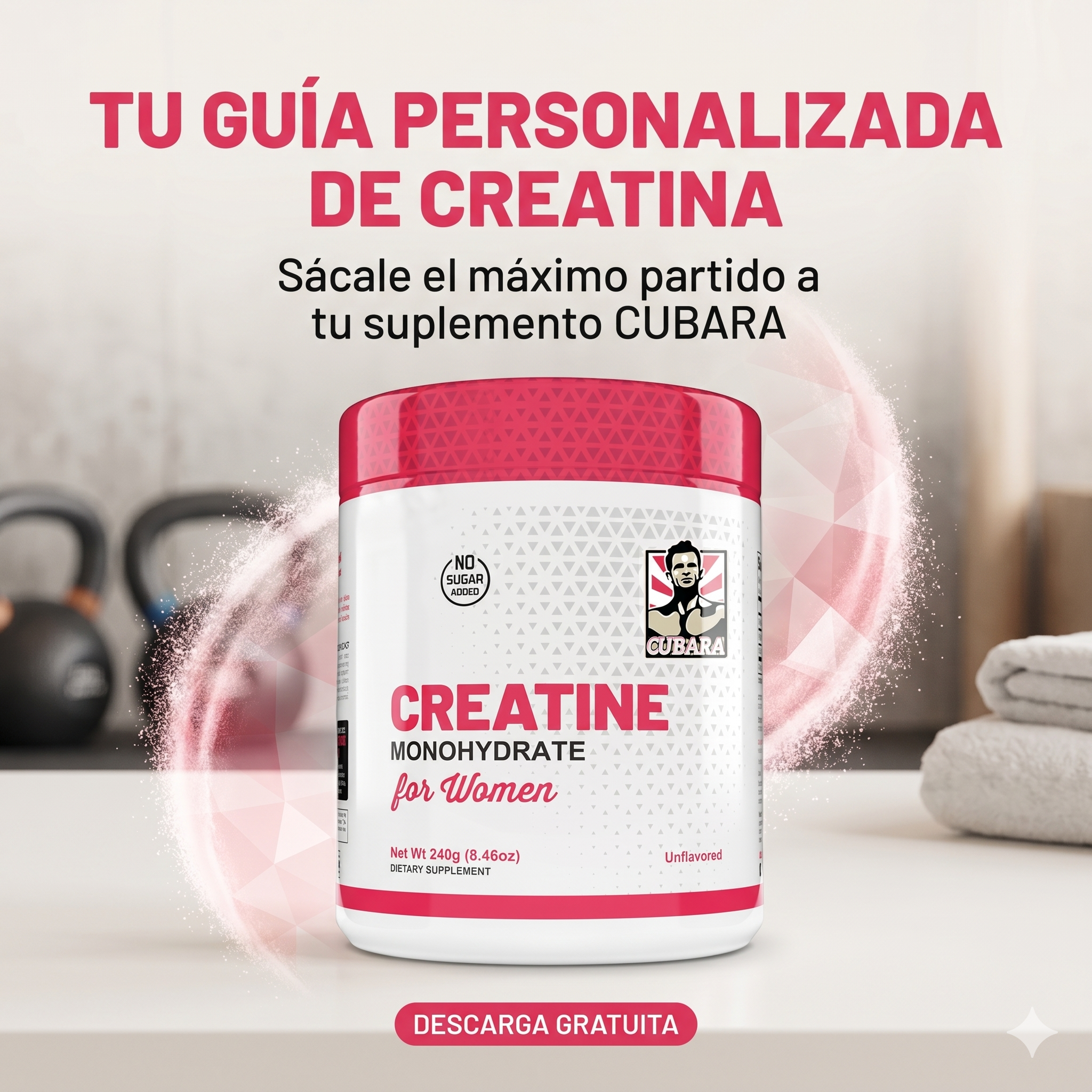 Portada E-Book Creatina para Mujeres Fitness